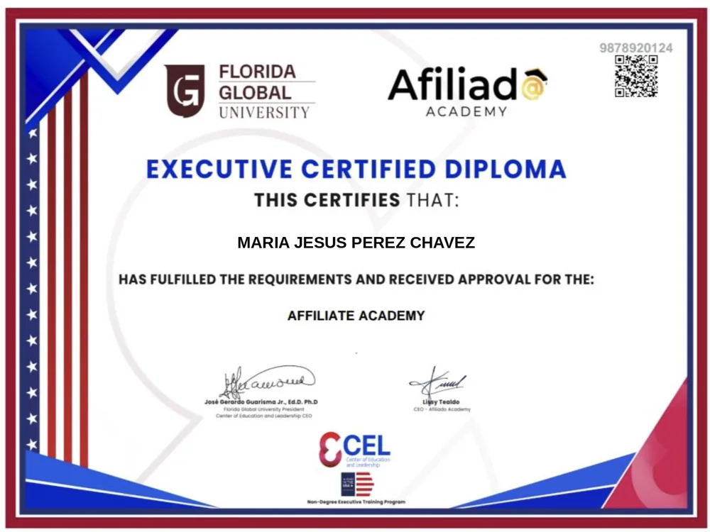 Certificado Afiliado Academy